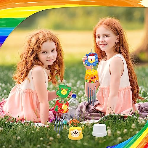 2-Pack Make A Wind Chime Kits - Arts & Crafts Construct & Paint Wind Powered Musical Chime DIY Gift for Kids, Boys & Girls from Gooidea