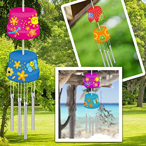 2-Pack Make A Wind Chime Kits - Arts & Crafts Construct & Paint Wind Powered Musical Chime DIY Gift for Kids, Boys & Girls from Gooidea