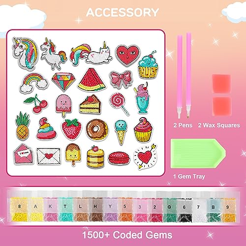TOY Life 5D Diamond Painting Kits for Kids, 26pcs Diamond Painting Stickers, Gem Sticker, Gem Art Kits for Kids, Diamond Dots Kids Arts and Kids Crafts for Girls 8-12, Unicorn Diamond Painting for Kid from TOY Life