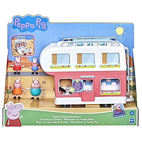 Peppa Pig Peppaâs Adventures Peppaâs Family Motorhome Preschool Toy, Vehicle to RV Playset, Plays Sounds and Music, Ages 3 and up by Hasbro