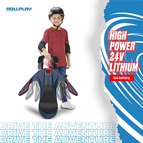 Rollplay Nighthawk Storm Electric Ride On Toy with 12V 7AH Rechargeable Battery, Side Handlebars for Steering, Tall Rear Flag, and Top Speed of 6.5 MPH (24-Volt) from Rollplay