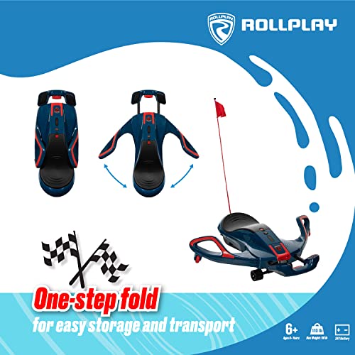 Rollplay Nighthawk Storm Electric Ride On Toy with 12V 7AH Rechargeable Battery, Side Handlebars for Steering, Tall Rear Flag, and Top Speed of 6.5 MPH (24-Volt) from Rollplay