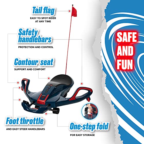 Rollplay Nighthawk Storm Electric Ride On Toy with 12V 7AH Rechargeable Battery, Side Handlebars for Steering, Tall Rear Flag, and Top Speed of 6.5 MPH (24-Volt) from Rollplay