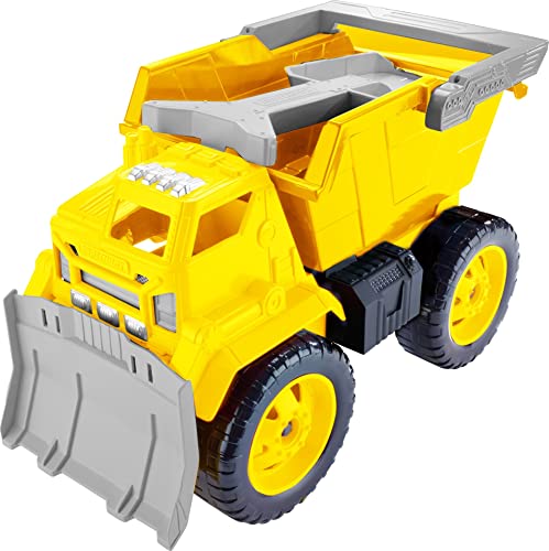 Matchbox Large-Scale Sand Truck with 5 Die-Cast Toy Construction Vehicles in 1:64 Scale, Indoor & Outdoor Play from Mattel