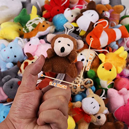 56 Pack Mini Plush Animals Toys Bulk, Small Stuffed Ocean Animal Toy Set, Keychain Decoration for Claw Machine, Birthday Party Favor, Goodie Bag Fillers, Christmas, Classroom Prize Box, School Reward from Uzoxlsn