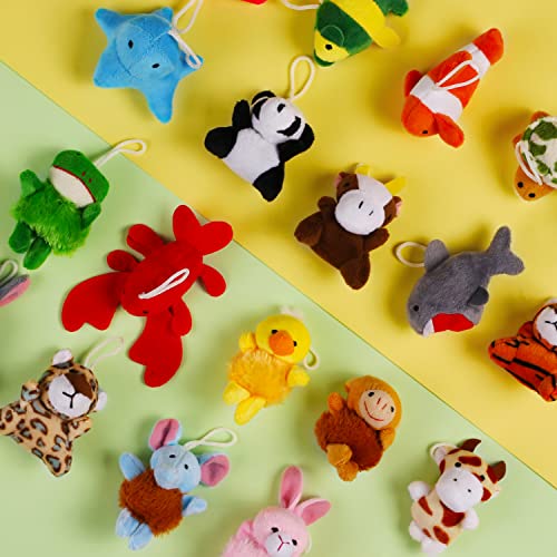 56 Pack Mini Plush Animals Toys Bulk, Small Stuffed Ocean Animal Toy Set, Keychain Decoration for Claw Machine, Birthday Party Favor, Goodie Bag Fillers, Christmas, Classroom Prize Box, School Reward from Uzoxlsn