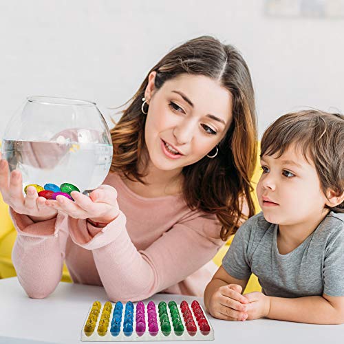 Skylety 60 Pieces Dinosaur Eggs Toys Dino Eggs Grow in Water Hatching in Water Pool Games Science Kits Crack Novelty Toy Mini Dino Egg for Boys Girls Birthday Present Toys Party Favor (Multi-Color) by Skylety
