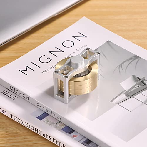 Brass Metal Spinning Top, Kinetic Fidget Spinner Desk Toys for Office Adults from BEHEART