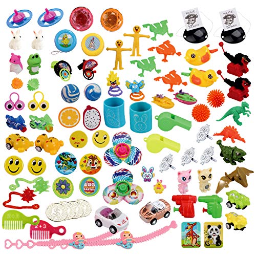 80 Packs Pre Filled Easter Eggs with Novelty Toys and Stickers, 2 3/8â 80 Bright Colorful Easter Eggs for Easter Basket Stuffers, Easter Party Favors, Easter Egg Hunt, Classroom Events from Joyin, Inc.