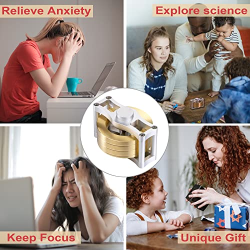 Brass Metal Spinning Top, Kinetic Fidget Spinner Desk Toys for Office Adults from BEHEART
