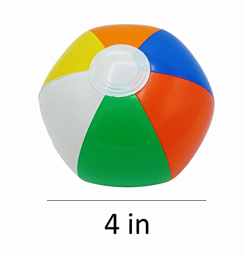 4E's Novelty Mini Beach Balls Bulk Packs - Summer Party Favors for Kids, Pool Toys (50) by 4E's Novelty