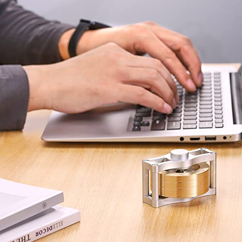 Brass Metal Spinning Top, Kinetic Fidget Spinner Desk Toys for Office Adults from BEHEART