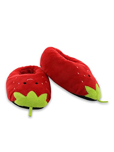Yankee Toy Box Strawberry Toddler Kids Ultra Soft Plush Mooshy Stuffed Novelty Slippers (Strawberry, 7-8 M US Toddler) by 