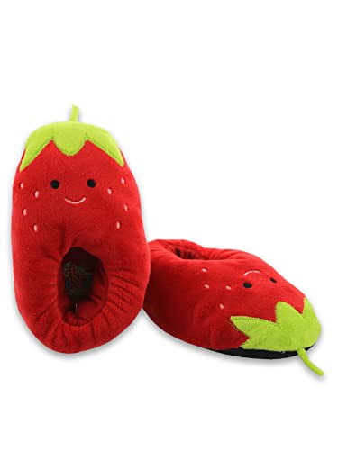 Yankee Toy Box Strawberry Toddler Kids Ultra Soft Plush Mooshy Stuffed Novelty Slippers (Strawberry, 7-8 M US Toddler) by 