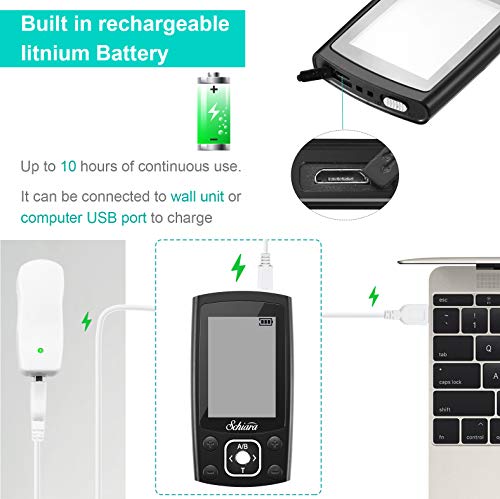 Schiara Dual Channel Tens Unit Machine Pulse Massager 24 Modes Rechargeable Muscle Stimulator Device with 10 Pads from Schiara