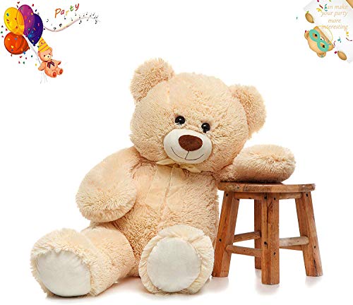 Toys Studio 36 inch Big Teddy Bear Cute Giant Stuffed Animals Soft Plush Bear for Girlfriend Kids, Beige by Toys Studio