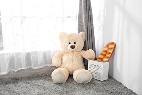 Toys Studio 36 inch Big Teddy Bear Cute Giant Stuffed Animals Soft Plush Bear for Girlfriend Kids, Beige by Toys Studio