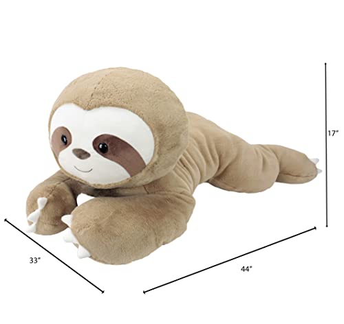 Animal Adventure | Sqoosh2Poof Giant, Cuddly, Ultra Soft Plush Stuffed Animal with Bonus Interactive Surprise - 44" Sloth by Animal Adventure