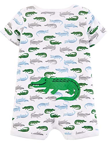 Simple Joys by Carter's Boys' 3-Pack Snap-up Rompers, Alligators/stripe/Diggers, 6-9 Months from Simple Joys by Carter's