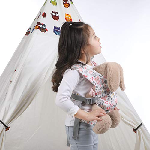 GAGAKU Baby Doll Carrier Front and Back Stuffed Animal Carriers for Little Girls - Pink from GAGAKU