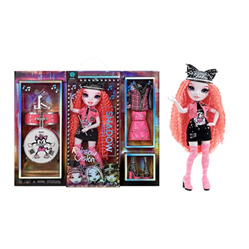 Rainbow High Vision and Neon Shadow-Mara Pinkett (Neon Pink) Fashion Doll. 2 Designer Outfits to Mix & Match with Rock Band Accessories PLAYSET, Great Gift for Kids 6-12 Years Old & Collectors by MGA Entertainment