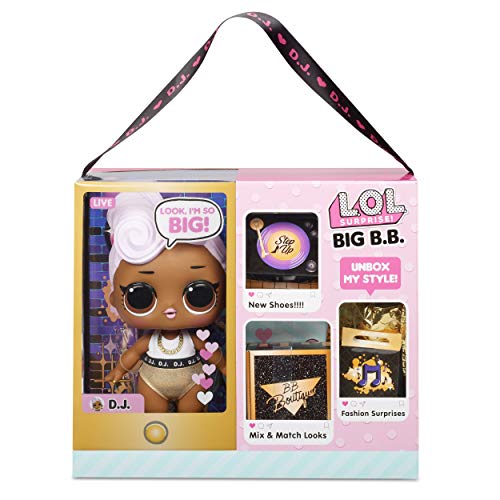 LOL Surprise Big B.B. (Big Baby) D.J. â 11" Large Doll, Unbox Fashions, Shoes, Accessories, Includes Playset Desk, Chair and Backdrop from MGA Entertainment
