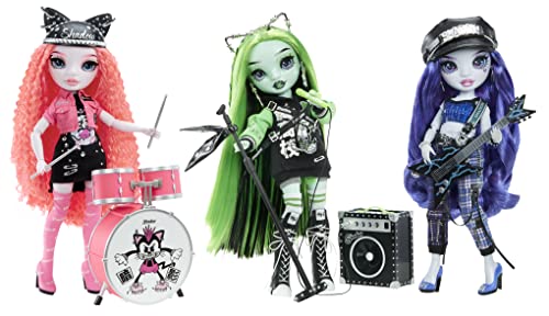 Rainbow High Vision and Neon Shadow-Mara Pinkett (Neon Pink) Fashion Doll. 2 Designer Outfits to Mix & Match with Rock Band Accessories PLAYSET, Great Gift for Kids 6-12 Years Old & Collectors by MGA Entertainment