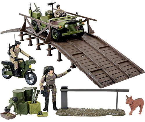 Click Nâ Play Military Expeditionary Logistics Engineering Unit 29 Piece Play Set with Accessories. by Click N' Play