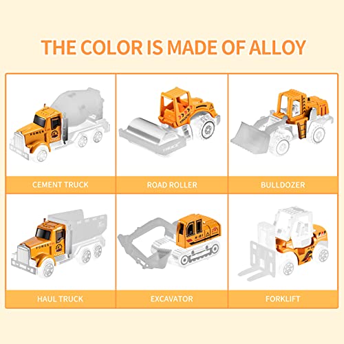 TEMI Toddler Toys for 3 4 5 6 Years Old Boys, Die-cast Construction Toys Car Carrier Vehicle Toy Set w/ Play Mat, Kids Toys Truck Alloy Metal Car Toys Set for Age 3-9 Toddlers Kids Boys & Girls from TEMI