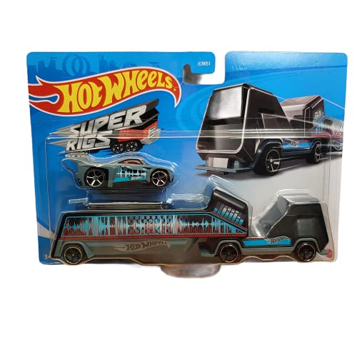 DieCast Hotwheels HW Park 'N Play Vehicle (Blue/Gray) Detachable Trailer, Car Included! by Hot Wheels