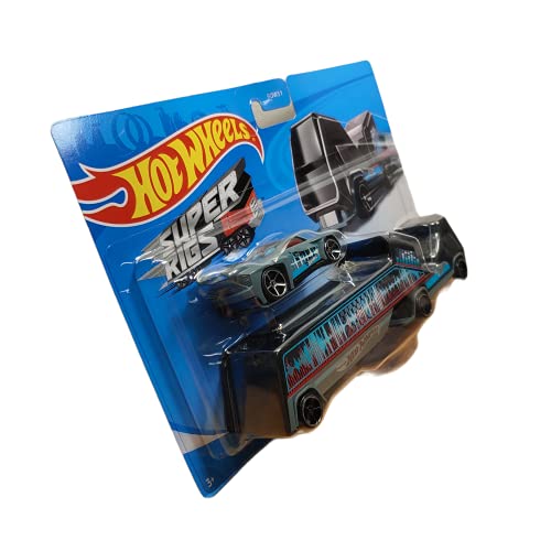 DieCast Hotwheels HW Park 'N Play Vehicle (Blue/Gray) Detachable Trailer, Car Included! by Hot Wheels