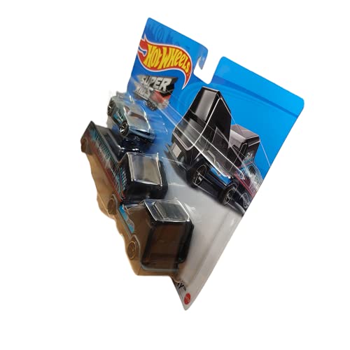 DieCast Hotwheels HW Park 'N Play Vehicle (Blue/Gray) Detachable Trailer, Car Included! by Hot Wheels