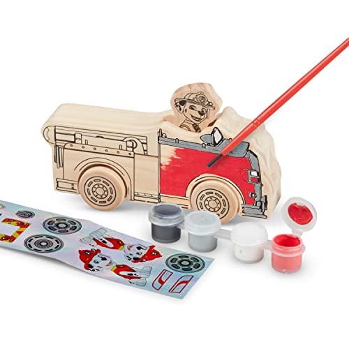Melissa & Doug PAW Patrol Wooden Vehicles Craft Kit - 3 Decorate Your Own Vehicles, 3 Play Figures by Melissa & Doug