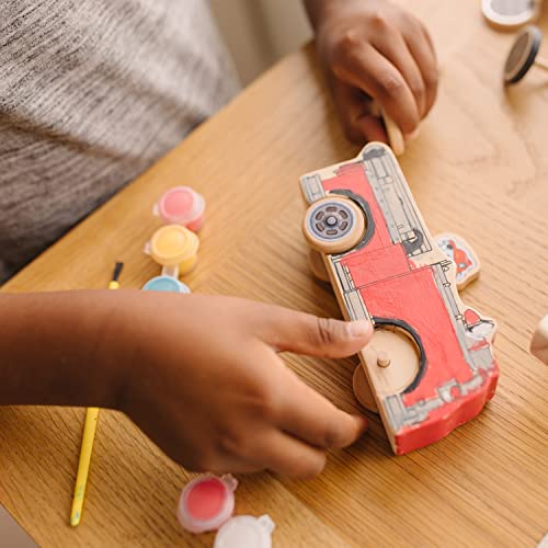 Melissa & Doug PAW Patrol Wooden Vehicles Craft Kit - 3 Decorate Your Own Vehicles, 3 Play Figures by Melissa & Doug