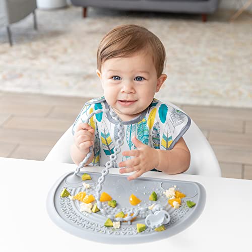 Bumkins SuperBib, Baby Bib, Waterproof, Washable Fabric, Fits Babies and Toddlers 6-24 Months - Feathers, Quill, Arrows (3-Pack) by Bumkins