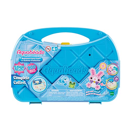 Aquabeads Beginners Carry Case, Complete Arts & Crafts Bead Kit for Children - Over 900 Beads from Epoch Everlasting Play