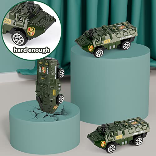 6 Pack Metal Diecast Military Vehicles for Toddler Military Educational Toy Mini Car Model Kits Battle Car Truck from JC