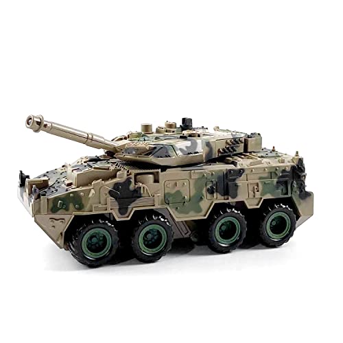 BLCshine Military Tank Battle Truck Toy Push and Go with Lights and Sounds Durable Quality Pivoting Top Friction Power Kids Armored Vehicle Play Army Car Great Gift for Children Boys Girls Camouflage by BLCshine