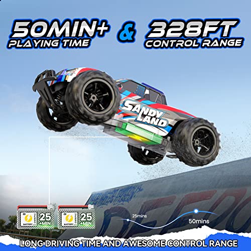 DEERC High Speed RC Car Full Proportional Remote Control Truck, All Terrains 4WD RC Truck W/ LED Lights, 50 Mins Play, 25 Km/h Electric Vehicle Toy, 2.4Ghz 1:20 Off Road Monster Truck, Xmas Gift by Xiamen Huoshiquan Import & Export CO.,Ltd.