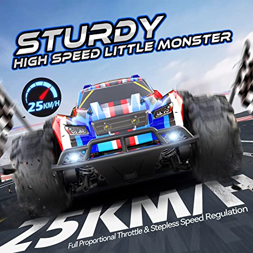 DEERC High Speed RC Car Full Proportional Remote Control Truck, All Terrains 4WD RC Truck W/ LED Lights, 50 Mins Play, 25 Km/h Electric Vehicle Toy, 2.4Ghz 1:20 Off Road Monster Truck, Xmas Gift by Xiamen Huoshiquan Import & Export CO.,Ltd.