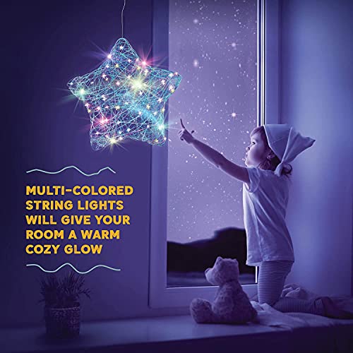 3D String Art Kit for Kids - Makes a Light-Up Star Lantern with 20 Multi-Colored LED Bulbs - Kids Gifts - Crafts for Girls and Boys Ages 8-12 - DIY Arts & Craft Kits for 8, 9, 10, 11, 12 Year Old Girl by Dan&Darci