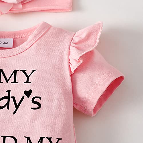 Newborn Baby Girl Clothes Ruffle Short Sleeve Romper Onesis Baby Girlsâ Clothing Floral Cotton Pant Sets 0-3 Months Girl Outfits Pink from 