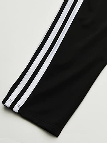 adidas Girls' Big Tricot Warm Up Pant, Black, Medium by adidas