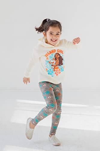 Disney Moana Toddler Girls' Fleece Hoodie and Leggings Clothing Set (White, 5T) from Bentex Group, Inc.
