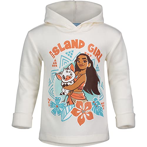 Disney Moana Toddler Girls' Fleece Hoodie and Leggings Clothing Set (White, 5T) from Bentex Group, Inc.