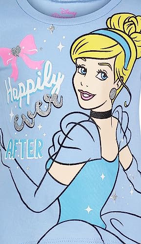 Disney Princess Cinderella Belle Toddler Girls 4 Pack Short Sleeve T-Shirts 5T from Bentex Group Inc.