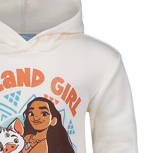 Disney Moana Toddler Girls' Fleece Hoodie and Leggings Clothing Set (White, 5T) from Bentex Group, Inc.