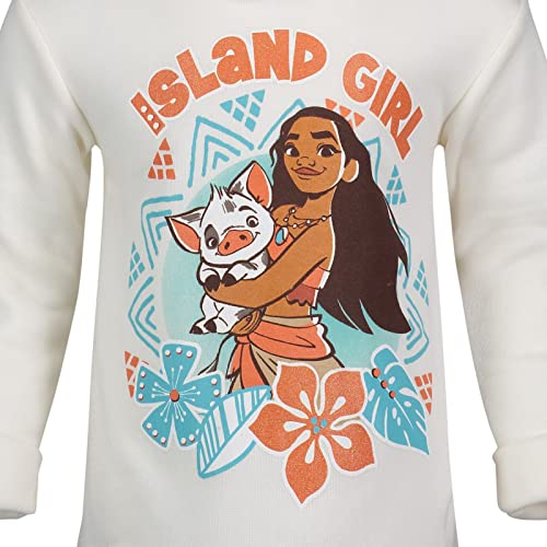 Disney Moana Toddler Girls' Fleece Hoodie and Leggings Clothing Set (White, 5T) from Bentex Group, Inc.