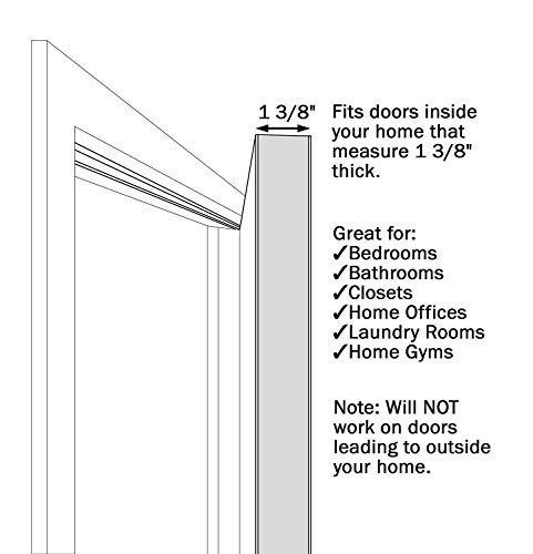 Safety Innovations Child Proof Deluxe Door Top Lock for 1 3/8 inch Thick Interior Doors, (1-Pack) by Safe Beginnings