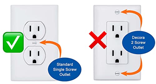 6-Pack Safety Innovations Self-closing (1Screw) Standard Outlet Covers - An Alternative To Wall Socket Plugs for Child Proofing Outlets (White) by Safety Innovations